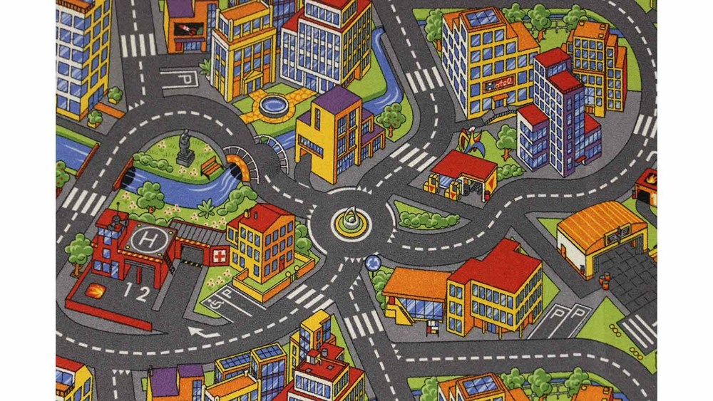 Dječji tapisoni,Dječji kutak SMART CITY 97 4m 100x100 12,89 EUR 180337